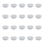 20 x Desk Cable Grommets – Organize and Manage Cables with Ease – Diameter 60 mm – Round Cable Grommet for Office and Home Desk – White, 20 Pieces