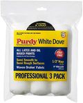 3 Pack Roller Covers White Dove 9" x 1/2" Nap