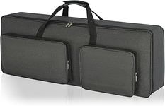 SPEHUB Heavy Duty Dully Foam Padding Padded 49-Key Keyboard Gig Bag Portable Electric Piano Case Foldable Bag For 49-Note Keyboard 34"×13"×4", Grey