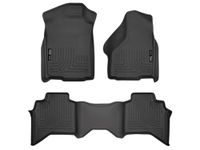 Husky Liners - Weatherbeater | Fits 2002-2008 Ram 1500 Quad Cab; 2003-2009 Ram 2500/3500 Quad - Front & 2nd Row Liner - Black, 3 pc. | 98031