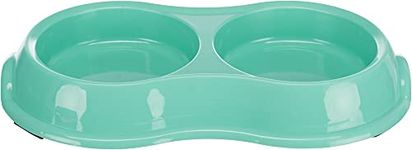 Trixie Light Weight Version Plastic Double Bowl for Cat, 200 ml , Assorted Colors