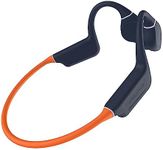 Creative Outlier Free Pro+ Wireless Waterproof Bone Conduction Headphones with Adjustable Transducers, Built-in 8 GB MP3, Multipoint connectivity, Up to 10 Hours of Battery Life, Mic (Blue & Orange)