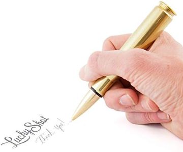 50 CALIBER TWIST INK PEN | Once Fired Bullet Round | Refillable (BRASS) from LUCKY SHOT