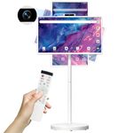 OFD 32" Portable Smart TV FHD 1080P IPS Touchscreen,Running Android 15 OS,EDLA-Certified,Portable TV on Wheels,Built-in Battery and 6+128GB Storage,5MP Webcam,10W Speakers,Voice Remote,Full Rotation