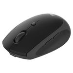 Portronics Toad III Wireless Mouse with Bluetooth & 2.4 GHz Dual Connectivity, Rechargeable, 6 Buttons, Adjustable DPI, Silicon Grip & Ergonomic Design for PC, Laptop, Mac (Black)