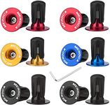 Awpeye 6 Pairs Aluminum Bar End Plugs Handlebar End Plugs Handlebar Caps with Installation Tool for Most Bicycle, Mountain Bike, Road Bike, MTB, BMX(Black/Red/Gold/Blue)