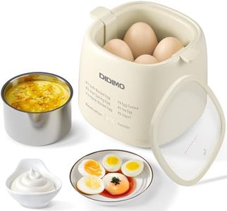 Rapid Egg Cooker, Timable Egg Cooker for Hard Boiled Eggs, Soft Boiled Egg, Hot Spring Egg, Egg Custard, Tea Egg, Yogurt, Electric Egg Cooker with Auto Shut Off and Beep Alarm for Kitchen, Dorm