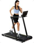 SPORTY&FIT Folding Treadmill, [0.6-7.5 MPH] [265 LBS] for Running Walking, [Remote & Button Control] Space Saving Compact Treadmill for Apartment- Grey