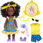 Ebuddy Black Doll 14.5 Inch African Baby Girl Doll Realistic Lifelike Doll with 2 Sets Fashion Clothes Shoes Accessories