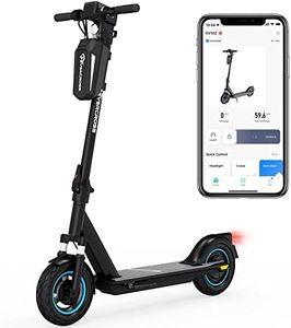 EVERCROSS EV10Z Electric Scooter, 500W Peak Motor & 35 KM Range & 30 KM/H, App-Enabled E-Scooter, 10" Solid Tires, Folding Electric Scooter for Adults Teenagers