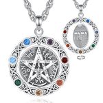 AEONSLOVE Tetragrammaton De Plata 925 Sterling Silver Tetragrammaton Necklace Tetragrammaton Pendant Amuleto De Proteccion Jewelry for Women Men, Sterling Silver, Cubic Zirconia