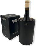 Huniox® Chill Out Wine Cooler - Rapid Cool - Champagne Bucket - Wine Gifts for Men - Wine Bucket - Wine Cooler Bucket - Wine Bottle Cooler - Ice Cooler - Outdoor Wine Cooler - Garden Cooler (Black)
