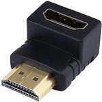 DTech HDMI Male to Female Connector Adapter 90 And 270 Degree Right Angle Adapter