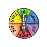 Funny Rainbow Interactive Pin Badge Lucky Wheel Pin Novelty Enamel Pin Rotating Enamel Badge- Unique Enamel Badge