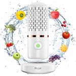 Heyjar Fruit & Vegetable Cleaner,Portable Wireless Food Purifier,Fruit Washing Machine with OH-ion Purification Technology for Cleaning Fruit,Vegetable,Rice,Tableware (White) (JF-0029W)