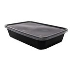 Reusable Food Storage Container (500 Ml) Used For Take Away And Home Storage (Pack Of 25) Plastic Containers With Lid For Food Storage, Food Delivery, Kitchen Use, Fridge - Transparent