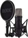 RØDE NT1 5th Generation Large-diaphragm Studio Condenser Microphone with XLR and USB Outputs, Shock Mount and Pop Filter for Music Production, Vocal Recording and Podcasting (Black)