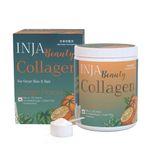 INJA Wellness Beauty Marine Collagen Supplement For Women, Men, Vitamin C Collagen With Japanese Formulation, Skin And Hair, Sugar And Gluten Free, Orange Flavor, 125Gm, Powder