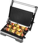 Progress EK5854P 2 in 1 Health Grill - Panini Press, Electric Grill with Non-Stick Plates, Opens out to 180° for Dual Cooking, No Oil Needed, Removable Drip Tray, Easy to Clean, Cool-Touch Handle,850W