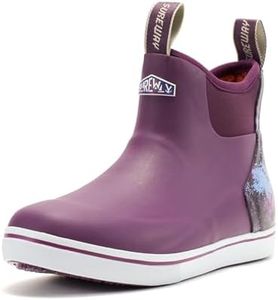 SUREWAY Women's Waterproof Ankle Deck Boots, Purple, Size 11