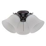 Westinghouse 7785000 Three LED Cluster Ceiling Fan Light Kit, Oil Rubbed Bronze Finish with Frosted Ribbed Glass