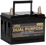 WEIZE 12V 60AH Dual Purpose LiFePO4