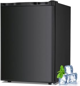 LHRIVER 2.1 Cu.ft Upright Freezer, Compact Mini Freezer with Removable Shelves, Adjustable Thermostat,Reversible Door Hinge, Quiet Small Freezer for Home/Office/Kitchen/Dorm Black