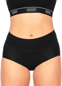 Bambody Period Underwear for Women - Absorbent Maternity & Postpartum Panties w/Silky Smooth & Breathable Fabric for Heavy Flow Menstrual & Incontinence - XX-Large, 1 Pack Black