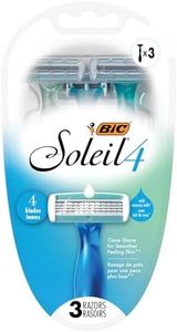 BIC Soleil Comfort 4-Blade Disposable Razors for Women Sensitive Skin Razor for a Smooth and Close Shave, 3 Piece Razor Set