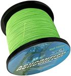 Ashconfish Colorfast Braided Fishing Line- 4 Strands Braided Lines Fadeless -Abrasion Resistant - Zero Stretch-Smaller Diameter, 500M/547Yards 90LB Fluorescent Green