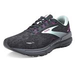 Brooks Women's Adrenaline GTS 23 Sneaker, Black Light Blue Purple, 9.5 UK