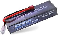 Gens ace LiPo Battery Pack 5000mAh 50C 2S 7.4V HardCase 21 with Deans T Plug for RC Car Boat Truck Roar Approved