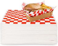 12” Deli Squares (250 Pack) - Red & White Checkered Deli Papers - Greaseproof Liners for Food Boats - Pre Cut Deli Sandwich Wrappers - Food Basket Sheets for BBQ, Picnic, Festival - Stock Your Home