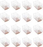 Maydahui 16PCS Rectangle Chair Leg Floors Protector Silicone Caps Rubber Covers for Outdoors Hardwood Furniture Feet Pads (Fit Length 1-7/9 to 1-13/14 Inches,Width 1-1/6 to 1-3/9 Inches)