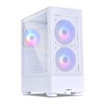 LIAN LI High Airflow Mid-Tower ATX PC Case with RGB Fans, Tempered Glass Side Panel, USB-C Port (LANCOOL 205 MESH C, White)