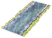 Battle Systems – Modular Fantasy Scenery – Perfect for Roleplaying and Wargames - Multi Level Tabletop Terrain for 28mm Miniatures – Colour Printed Model Diorama – DnD Warhammer (Roads and Rivers)