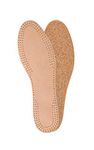 Natural Leather Insoles for Ladies with Cork Underlayer, Inserts, Replacement Shoes, Boots. Size (Woman/UK 6 / EUR 39 / Cork Bottom)