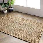 nuLOOM Rigo Hand Woven Farmhouse Jute Area Rug, Oval 4x6, Natural