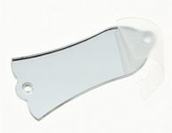 KAISH Silver Mirror 1 Ply Plastic Blank Guitar Truss Rod Cover 2 Hole for Les Paul Made in USA