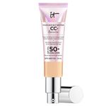 IT Cosmetics Your Skin But Better CC+ Cream Illumination, Medium (W) - Color Correcting Cream, Full-Coverage Foundation, Anti-Aging Serum & SPF 50+ Sunscreen - Radiant Finish - 1.08 fl oz