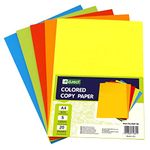 D.RECT Printer Paper Coloured A4 - Copy Paper Multicolour - Mix of 5 Colours, Paper for Inkjet and Laser Printers, 5x20 (100) Sheets