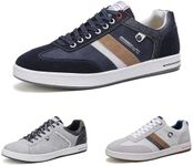 AX BOXING Mens Casual Shoes Fashion Sneakers Breathable Comfort Walking Shoes for Male(Navy Blue, Numeric_10_Point_5)