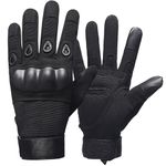ketmart Nylon Tactical Full Finger Gloves for Sports, Hard Knuckle,Hiking,Cyclling,Travelling,Camping,Outdoor,Boxing, Motorcycle Riding and Winter use Arm Shooting Gym Glove (Color-Black)