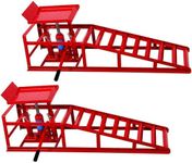 2 Pack Auto Car Truck Service Ramps Lifts,11023lbs(5T) Heavy Duty Garage Car Lift Hydraulic Ramps,Portable Car Ramps for Oil Changes,Low New Car Ramps,High Lift Height Adjust 9.8"-16.21"