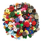 NiidodKatzi 600-700 pcs Round Resin Buttons Assorted Sizes for Crafts Sewing DIY Manual Button Painting DIY Handmade Ornament Buttons, 2 Holes and 4 Holes (Mixed Color ）