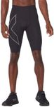 2XU Men's Light Speed Compression Shorts - Enhanced Running Performance, Improved Recovery - Black/Black Reflective - Size 3X-Large