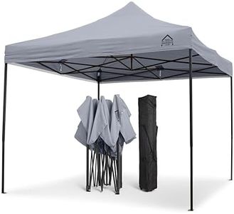 All Seasons Gazebos 3x3m Heavy Duty Fully Waterproof Pop up Gazebo With Accessory Pack - Metallic Grey