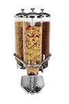 Stainless Steel and Polycarbonate Cereal Dispenser for Breakfast Buffet Bars with 3 x 4 Litre containers. Stylish, Money Saving Presentation of Cereals for Hotels, Guest Houses, Inns and B&Bs.