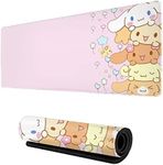 Kawaii Large Pink Mouse Pads with Design Novelty Anime Keyboard Pad Non-Slip Extended Full Desk Cute Keyboard Mat Waterproof XXL Gaming Mousepad for Girl Gift Notebook Office Pad Computer 15.7x31.5In