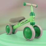 NHR Mini Ride On Toy for Baby I Manual Push Ride On for 12-36 Months I Built-in Comfortable Padded Seat I Anti-Slip Handlebar with Safety Steering (Green_RR0001)